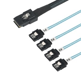 IYUANEPRO Mini SAS to SATA Cable, 36-Pin SFF-8087 to 4X SATA 7-Pin, 3.3 Feet