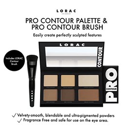 LORAC PRO Paleta de contorno y pincel de contorno, multicolor