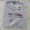 UNTUCKit Shirt Mens 2XL White Blue Check Wrinkle Free Button
