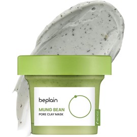 beplain Mung Bean Pore Clay mask (4.05 fl oz, 120ml) Wash off for Blackhead & Whitehead care Cleanse and visibly tighten pores Collab with Youtuber LeoJ Korean Clay k-beauty