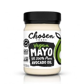 Chosen Foods 100 % puro aguacate a base de aceite, vegano mayo, 12 oz, última intervensión de huevo, sin gluten, sin soja, fabricado con garbanzos
