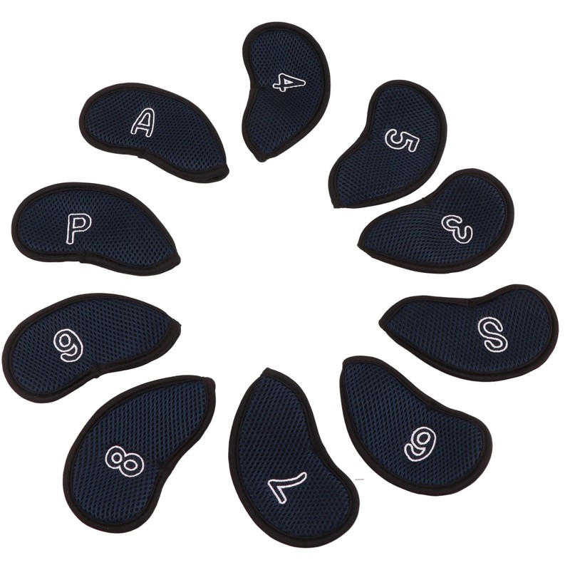10pcs Golf Iron Covers Set with Numbers Waterproof Golf Head