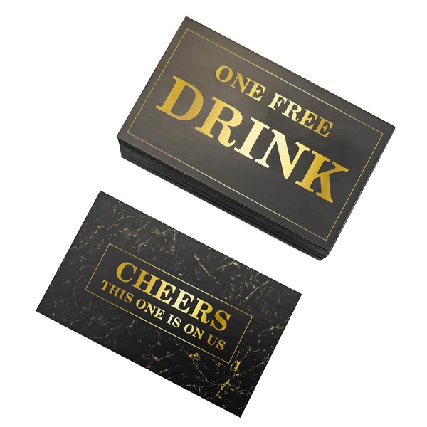 ABC Gift Shop Black Drink Token, Drink Tokens, Drink Tickets,