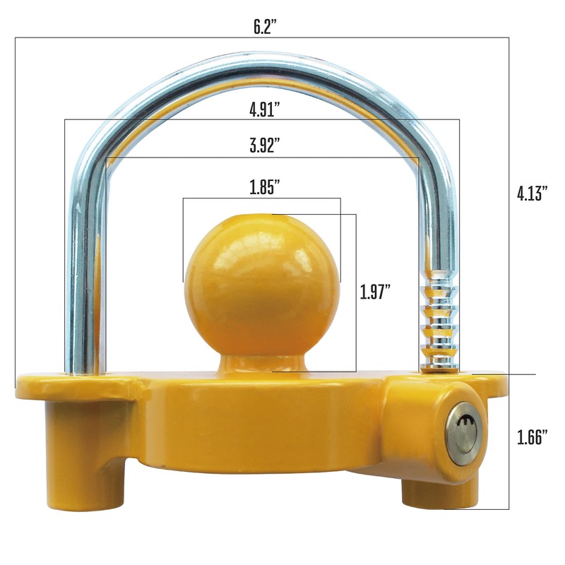 MaxxHaul 50640 Universal Trailer Coupler Lock for 1-7/8", 2", and