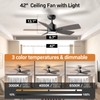 TALOYA 42 Inch Ceiling Fans with Lights Led Remote Control