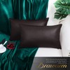 BRAWARM Faux Leather Throw Pillow Covers 12 X 20 Inches