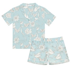 Pop & Plum Soft Cooling Viscose Bamboo Pajamas for Women, Comfy PJs for Summer, Matching Button Up Pajama Shorts Set, Super Soft Pajamas