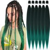 Xusuperb 30 inch Long Pre Stretched Braiding Hair Ombre Black