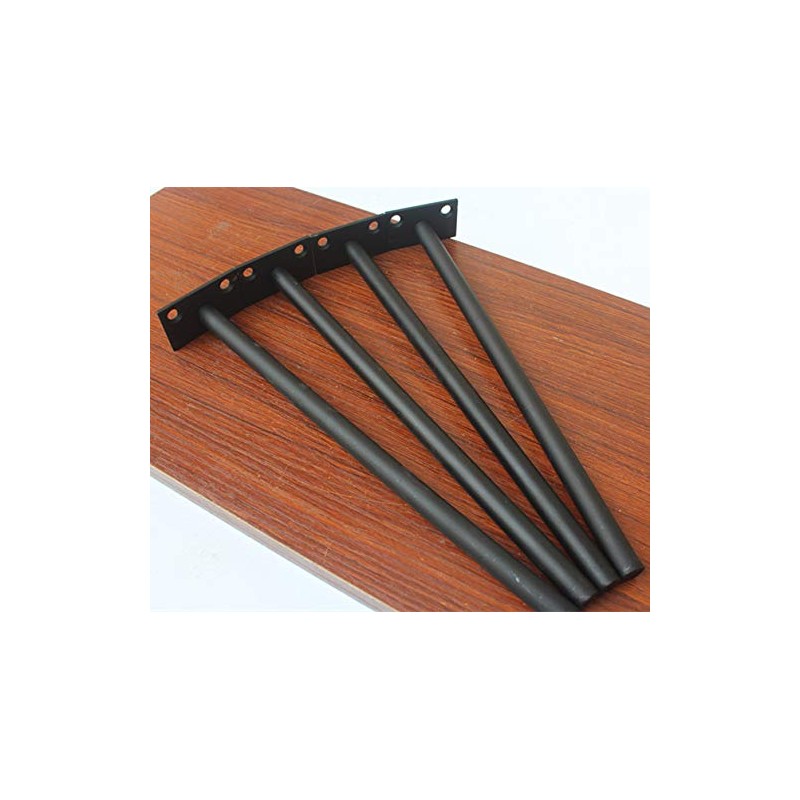 12 Pcs 10" Black Solid Steel Floating Shelf Bracket Blind