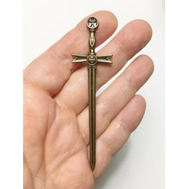 M01333-Bronze MOREZMORE Miniature Sword Weapon 92 x 24 mm Doll Dollhouse Mini 1:12 Scale