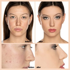 Phoera PHOERA Foundation Makeup, Flawless Soft Matte Oil Control Liquid Foundation, Full Coverage Mattle Oil-Control Concealer for Older Women, Great Choice For Gift (#104 Buff Beige)