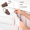 JANYUN 30 Pack Mini Heavy-Duty Hook Clip Set Curtain Clips