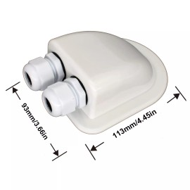 Unbranded Double Wire Cable Entry Gland Box Caravan RV Boat Roof Solar Panel Junction Box