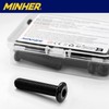 MINHER M6 x 70mm 10Pcs Flat Head Hex Socket Cap