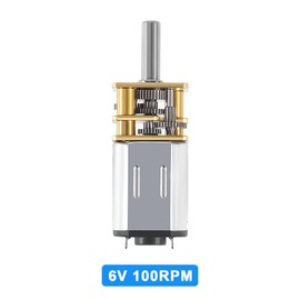 JUZITAO 2PCS DC 6V 100RPM Speed Reduction Motor N20 3mm Shaft Mini Metal Gearwheel Gear Motor with Full Metal Gearbox Micro Motor for DIY RC Toys
