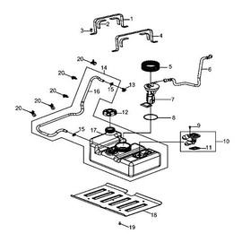 Polaris RZR Fuel Sensor, Genuine OEM Part 0455044, Qty 1