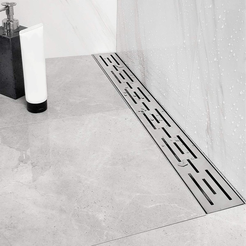 Neodrain 36 Inch Rectangular Linear Shower Drain with Brick Pattern