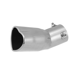 Motoforti Car Exhaust Tip Pipe Heart Shaped 2.44" Inlet 2.72"x2.36" Outlet Exhaust Tail Pipe for Pipes Diameter 0.98" to 2.17" Stainless Steel Silver Tone Long-lasting