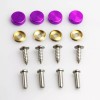 ITEZA LLC 4 Aluminum Cap Stainless Screw Purple for License
