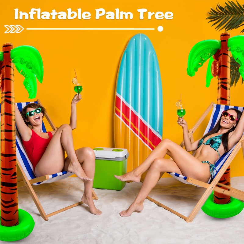 2 Pieces 40 Inch Inflatable Palm Trees Large Coconut Tree