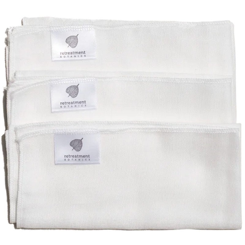 Retreatment Botanics 100% Organic Cotton Muslin Cloths (3 pack)