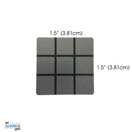 My Scratch Offs 1.5 Inch Silver Square with Black Grid Scratch Off Label Stickers - 100 Pack