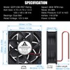 GDSTIME 120mm x 38mm 12V DC Waterproof IP67 Fan High