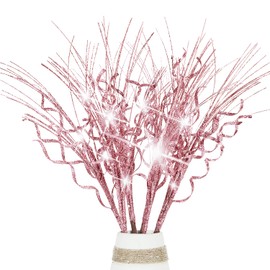 Glitter Curly Artificial Christmas Picks Sprays Ting Branches Set of 6 Wispy Willow Stems Vase Filler Curly Twigs for Christmas Tree Topper Ornaments Wreath Garland Bouquet Decorations (6, Pink)