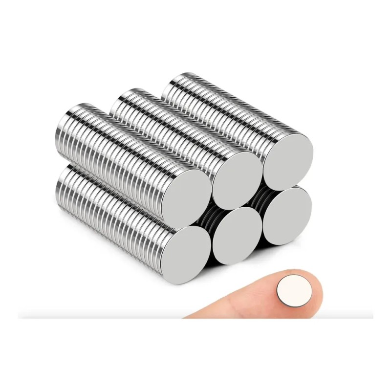 100 Imanes 10mm X 1mm N35 Con