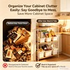 Extra Large Cream Rolling Under Sink Storage Bin with Wheels