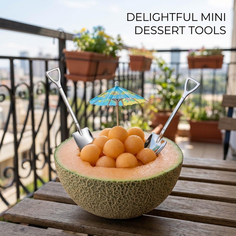 15PCS Shovel Spoons, Mini Shovel Spoons for Desserts, Tiny Shovel
