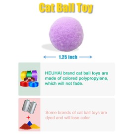 HEUHAI 40 PCS Cat Balls, Interactive Cat Toy Balls for Indoor Cats, Enhance Agility and Playfulness, Ideal Kitten Toys for Indoor Kittens, for Small and Medium Breed Sizes