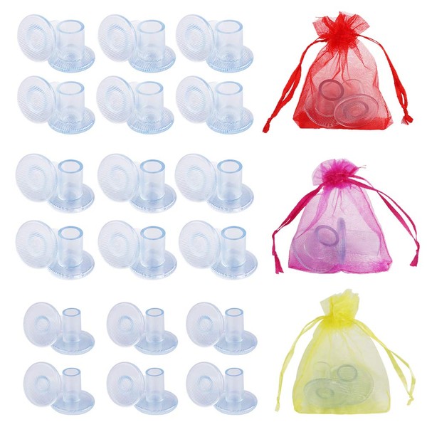 18 Pairs High Heel Protectors, 3 Sizes Clear Heel Stoppers Heel Repair Caps Covers Protecting from Grass Gravel Bricks and Cracks (Small Middle Large)