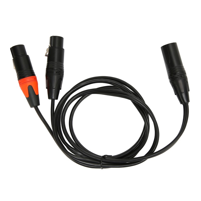 XLR Male to Dual XLR Female Cable Y Type Splitter