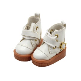 rakulifey Obitsu 11 Shoes Boots OB11 Shoes Obitsu Doll 4.3 inches (11 cm) Supplies, 5 Colors, Birthday Gift (White)