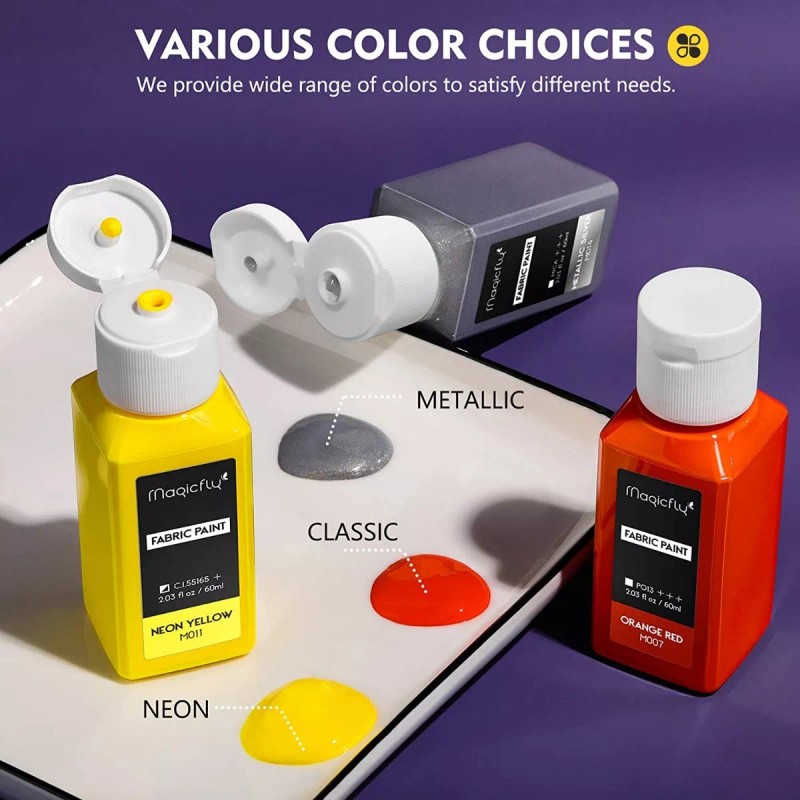 magicflyt Pintura De Tela Botellas De 60 Ml - Juego