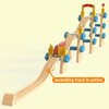 ORBRIUM Premium Wooden Train Ascending Tracks, Pack of 8 Wooden