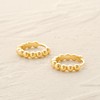 MYEARS Women Beaded Earrings Gold Huggie Hoop 14K Gold Plated