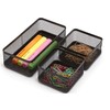 1InTheOffice Desk Baskets and Organizers Tray, Black Mesh Tray, Black