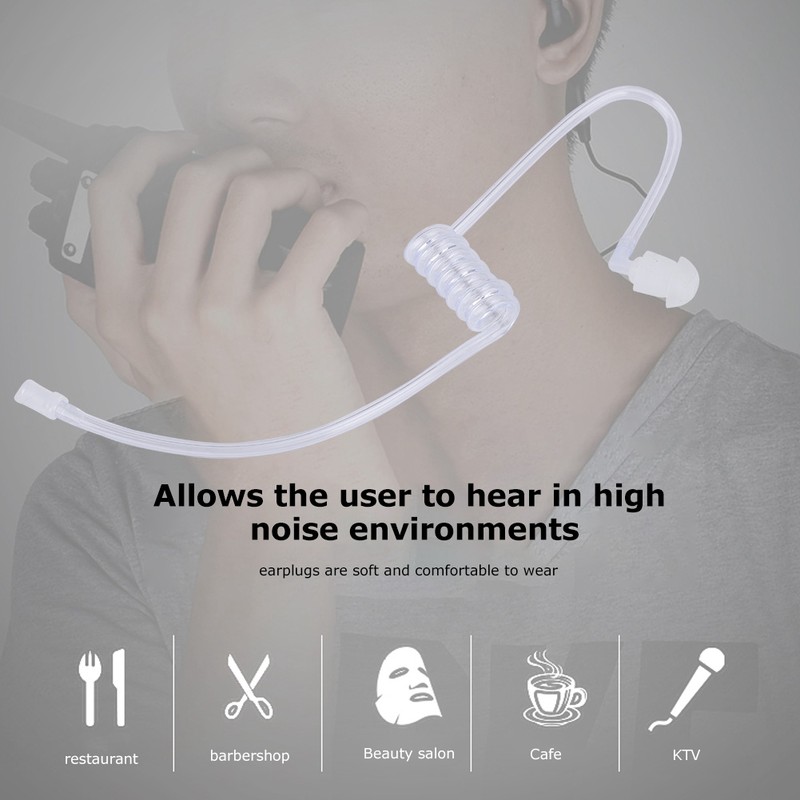 10PCS Replacement Acoustic Coil Tube for Walkie Talkie Earpieces and