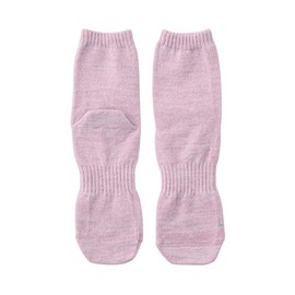 Gunze WASHIITO Socks, Washi Yarn, Toe Design, Left & Right Knitting, Crew Length, Same Color, Set of 2 Pairs, Pale Lavender