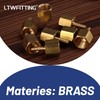 LTWFITTING Brass BSP Fitting Coupler/Adapter 1/4-Inch Female BSPP x 3mm