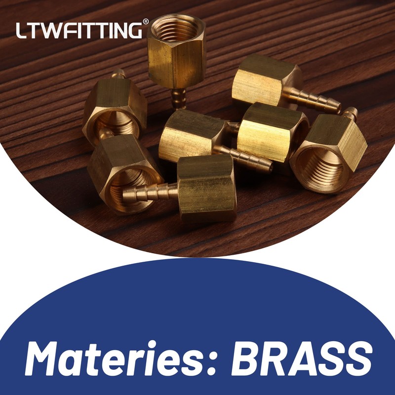 LTWFITTING Brass BSP Fitting Coupler/Adapter 1/4-Inch Female BSPP x 3mm