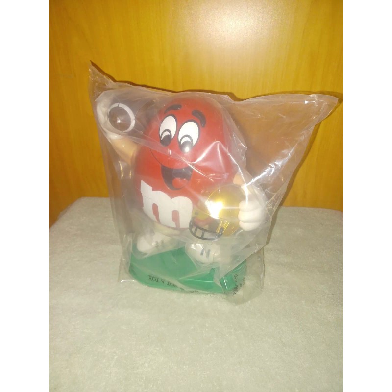 M&M Sport Red Football M&M Candy Dispenser 1995 NISP!