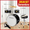MOSEN Drum Set 3-Piece Beginner Drum Set Junior Drum Kit