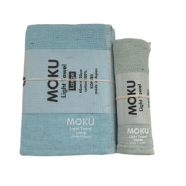 【コンテックス】MOKU ＜59509-90＞バスタオル ＆フェイスタオル各1枚セット (アクア＆ミント)