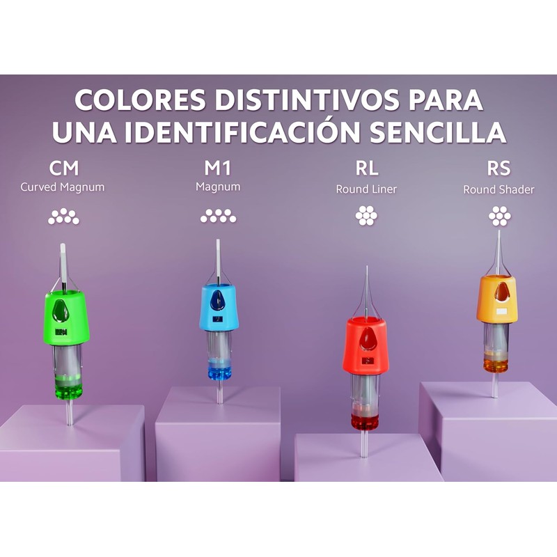 Kit de Cartuchos para Tatuaje OUO IMAGINACIÓN – 16 Piezas