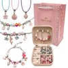 Charm Bracelet Making Kit for Girls with Jewelry Box, 68Pcs