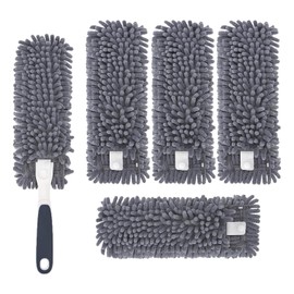 Yicotira Reusable Microfiber Duster Refills Compatible with for MR.SIGA & OXO Duster- Washable Dusters Refill for MR.SIGA Lint Free Microfiber Duster for Cleaning, 4 Pack (Handle is Not Included)