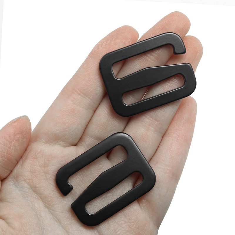 LUORNG 4PCS G Shaped Wave Buckles Backpack Strap Belt Hook